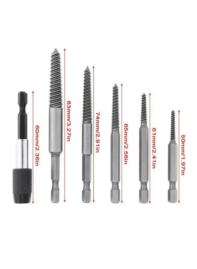 H9 6pcs/Set Hex Shank Broken Screw Extractor With Extension Screw Holder for Damaged Bolts Removal Tool Water Pipe Remover - Image 4